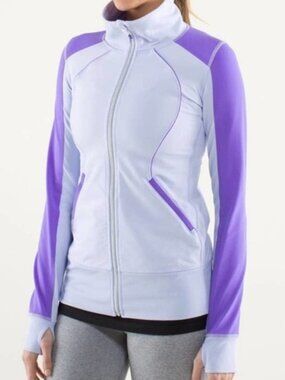 Lululemon Contempo Jacket in Cool Breeze / Power Purple Size Woman's Medium